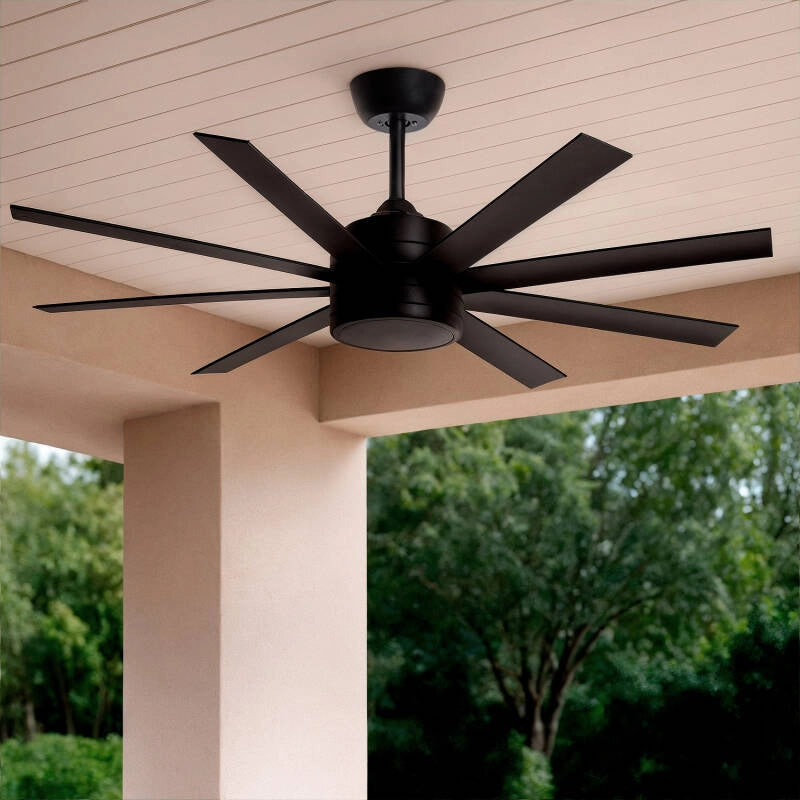 Ventilador de Techo Silencioso Hidra Negro 165cm Motor DC