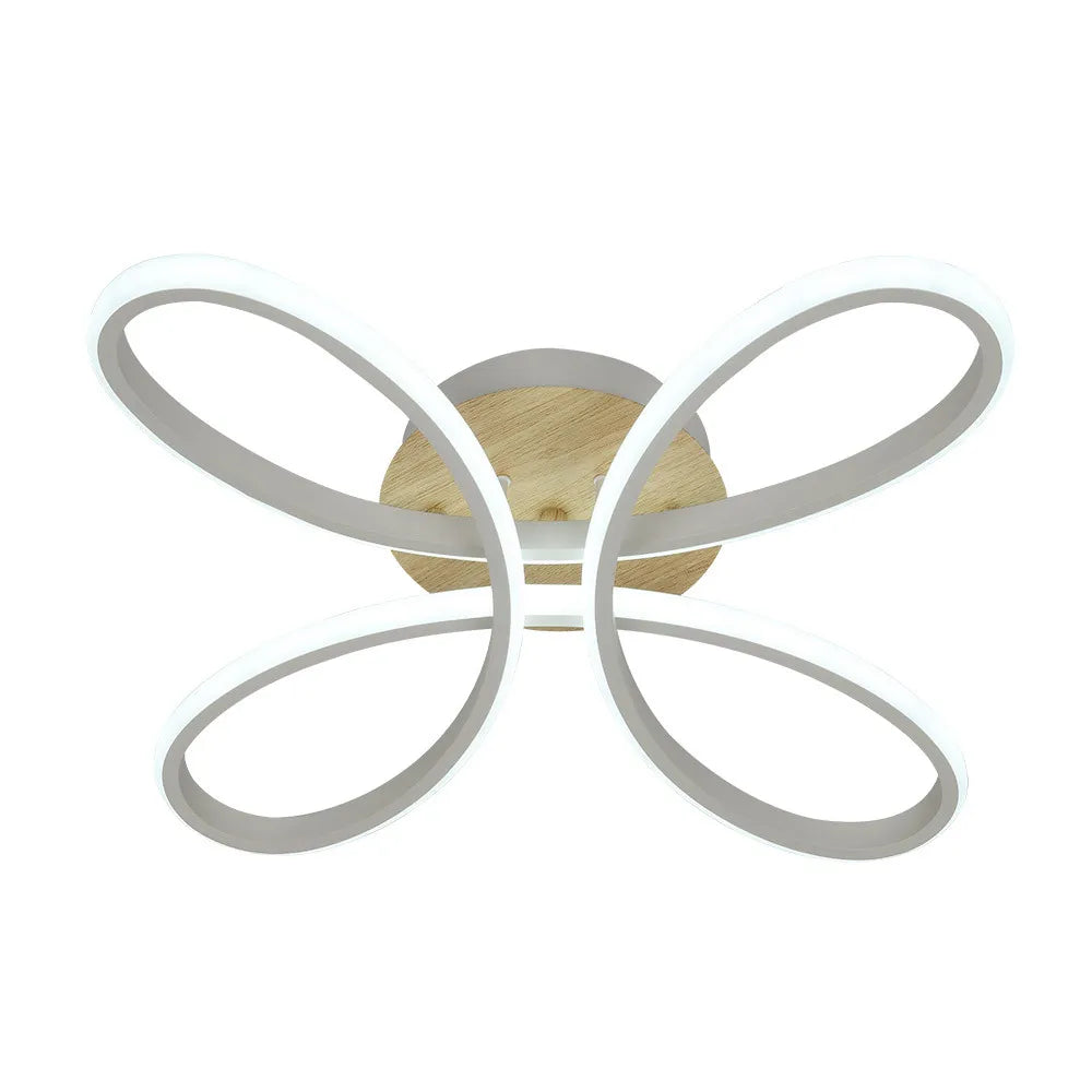 Lámpara Plafon Bandeira 104w 3000-4000-6500k Blanco/haya 11440 Lm Control remoto,memoria Y Regulacion de intensidad 12x42,5x42,5cm