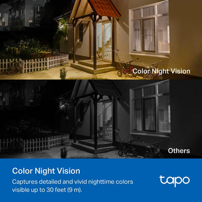 Tapo C410 Kit - Cámara de vigilancia Solar con batería Exterior, Detección de Personas por IA, 2K 3 MP, visión Nocturna de Color, Memoria microSD, batería no extraíble de 6400mAh, Audio bidireccional