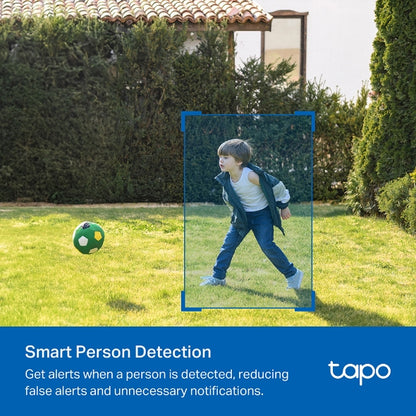 Tapo C410 Kit - Cámara de vigilancia Solar con batería Exterior, Detección de Personas por IA, 2K 3 MP, visión Nocturna de Color, Memoria microSD, batería no extraíble de 6400mAh, Audio bidireccional