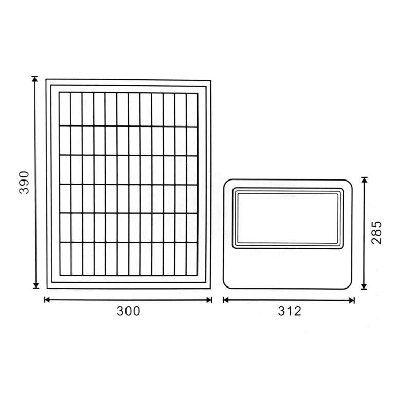 Foco Proyector LED Solar 200W IP65 con Sensor Crepuscular y Control Remoto