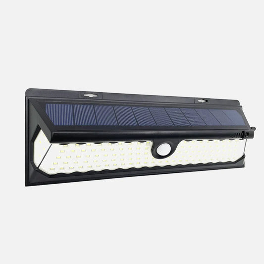 Aplique Solar 6500k Kira Negro 1100 Lm Ip65 10,5x30x5cm Sensor Movimiento CrepuscularRegulacion de Intensidad 3 Posiciones