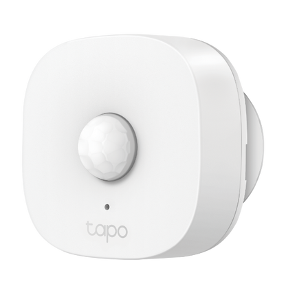 Tapo TP-Link T100 - Detector de Movimiento WiFi, Amplia Cobertura, Sensor de Alarma Antirrobo,Rotación 120º, Montaje Magnético, Control App, Requiere Hub
