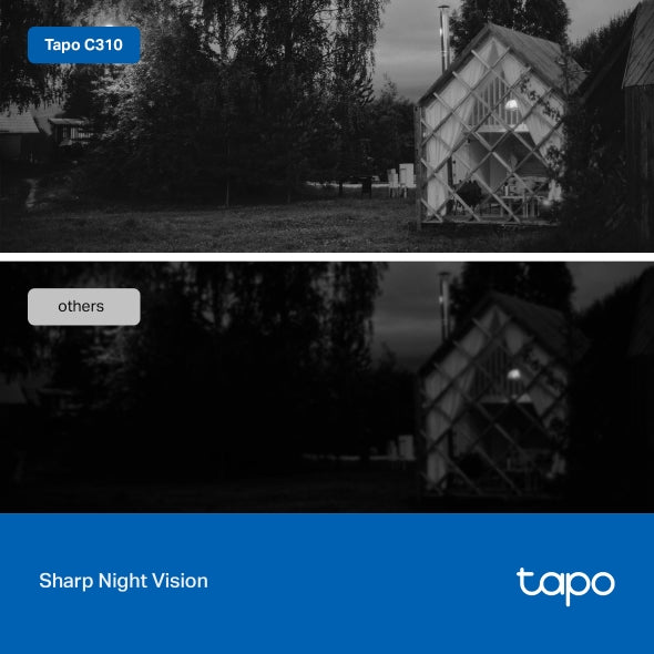 Tapo Camara Vigilancia WiFi Exterior,Cámara 2K 3MP sin batería,IP66 a Prueba de Agua y Polvo, hasta 30m Visión Nocturna, Detección de Movimiento & Alarma Instantánea,Admite Tarjeta SD de 128GB