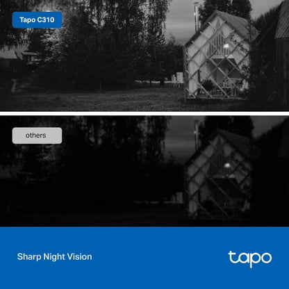 Tapo Camara Vigilancia WiFi Exterior,Cámara 2K 3MP sin batería,IP66 a Prueba de Agua y Polvo, hasta 30m Visión Nocturna, Detección de Movimiento & Alarma Instantánea,Admite Tarjeta SD de 128GB