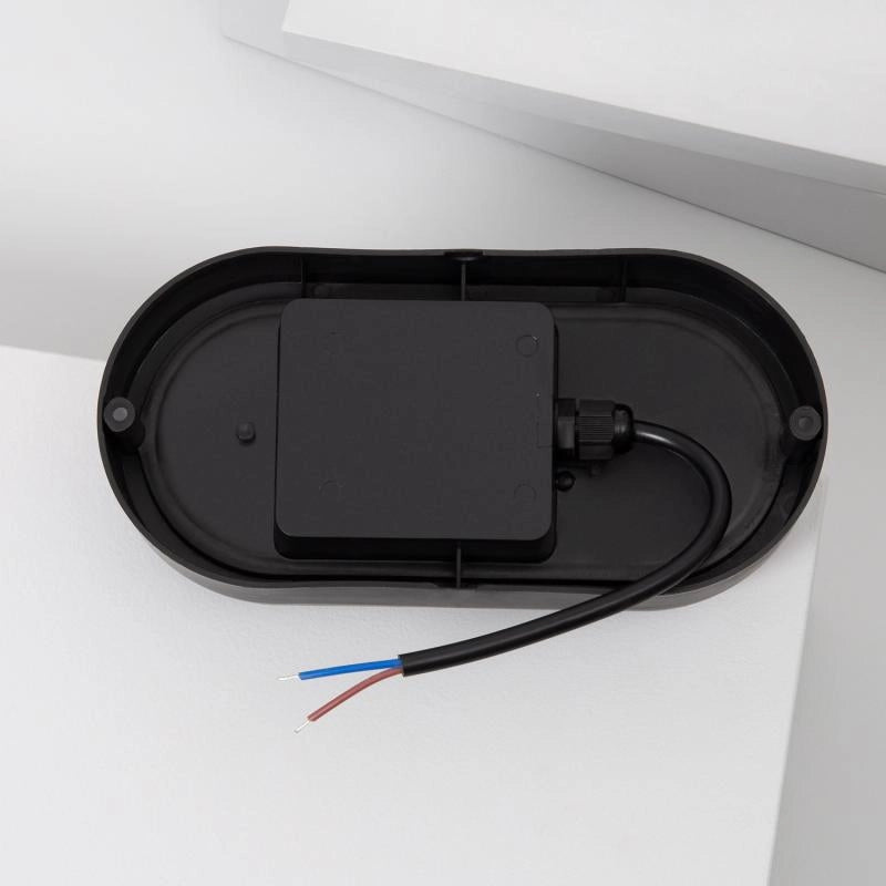 Plafón LED 25W Oval para Exterior 96x198 mm IP65 Hublot Black