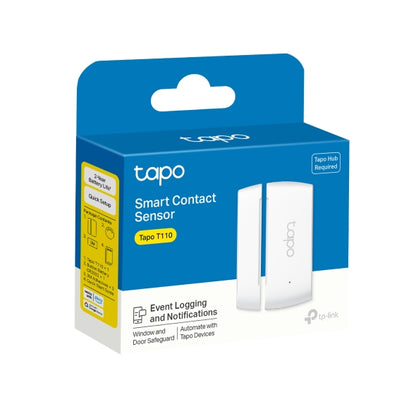 Tapo TP-Link T110 - Sensor de Contacto Inteligente, Domótica, Ahorro de Energía, Batería Larga Duración, Alertas de Intrusos, Requiere Hub