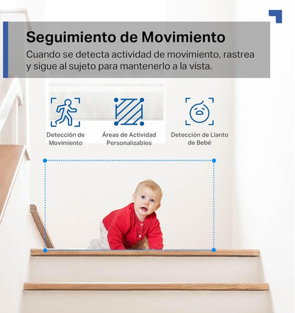 Tapo C200 - Cámara IP WiFi 360° Cámara de Vigilancia FHD 1080p,Visión Nocturna, Notificaciones en Tiempo Real, Admite Tarjeta SD,Detección de Movimiento,Control Remoto,Compatible con Alexa