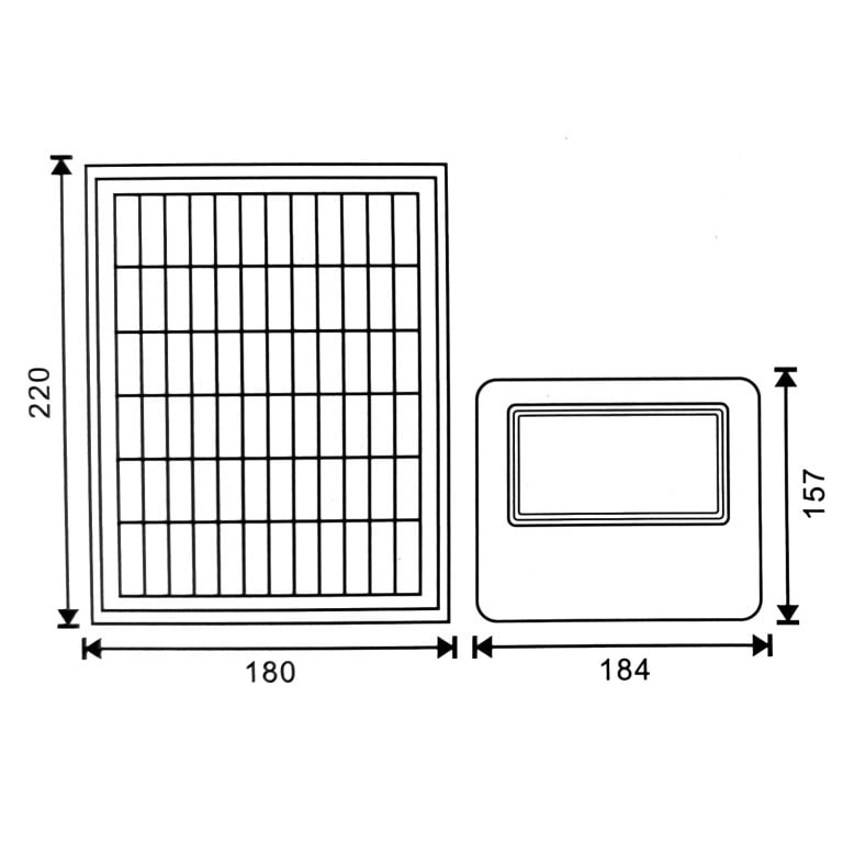 Foco Proyector LED Solar 50W IP65 con Sensor Crepuscular y Control Remoto