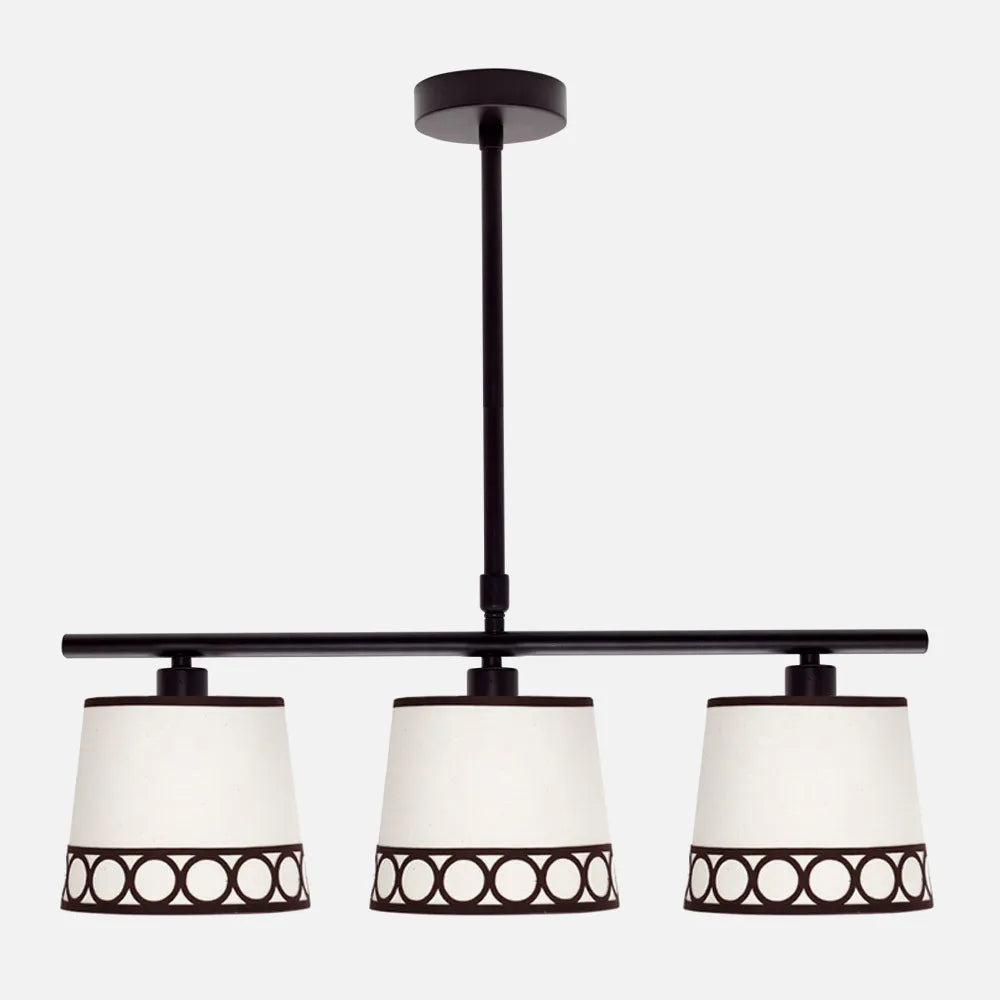 Lampara Dalia 3xe14 Beis/marrón Regx56x16 Cm