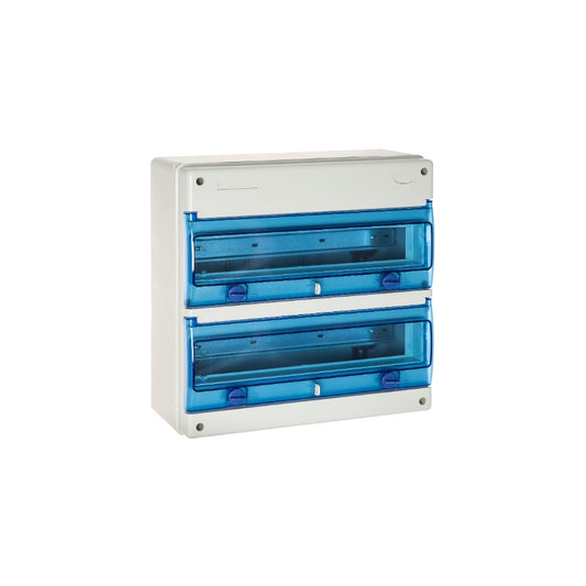CAJA INDUSTRIAL DISTRIBUCION 36 ELEMENTOS.2 FILAS IP65 IK08 EXTERIORES 362X500X160MM PRETROQUELADO L