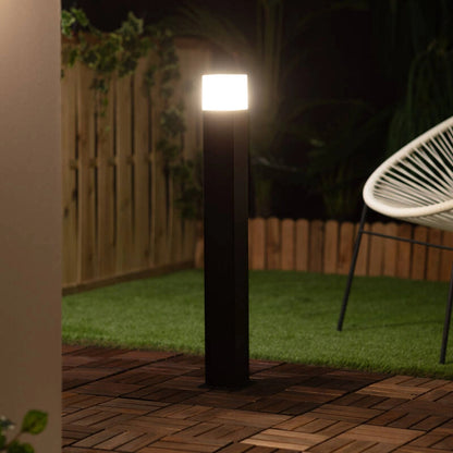 Baliza Exterior Superficie Pie 74cm Augusta Negra