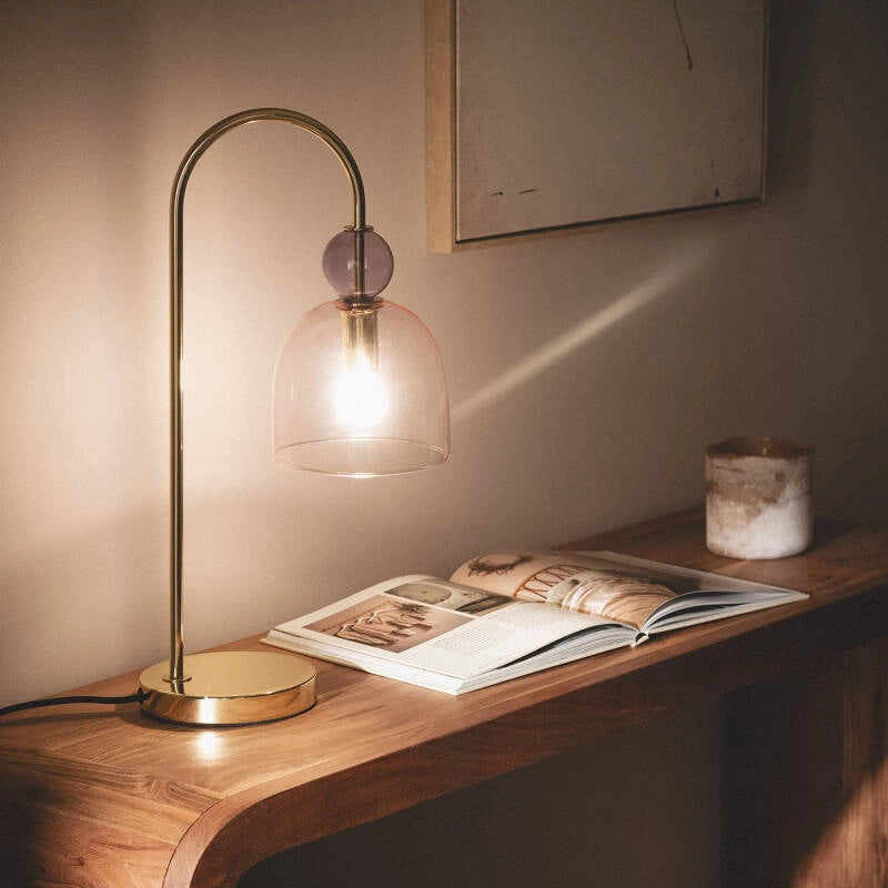 Lámpara de Mesa Metal y Cristal Baudelaire
