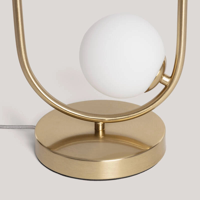 Lámpara de Mesa Metal y Cristal Moonlight Brass 2 Focos