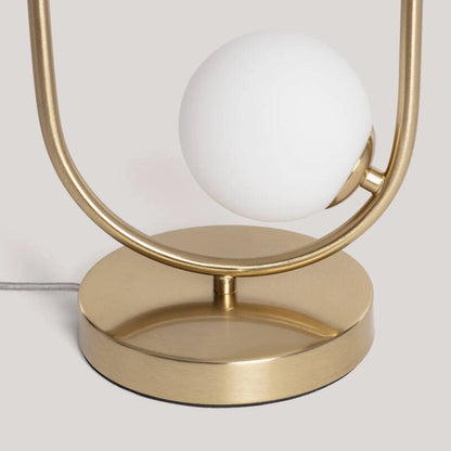 Lámpara de Mesa Metal y Cristal Moonlight Brass 2 Focos