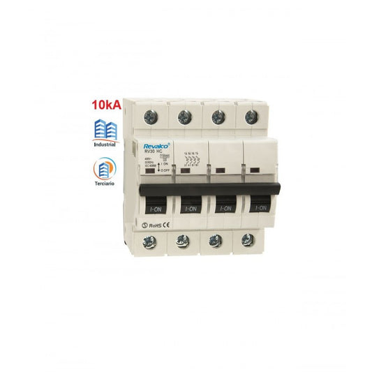 MAGNETOTERMICO 6KA C 4P 63A