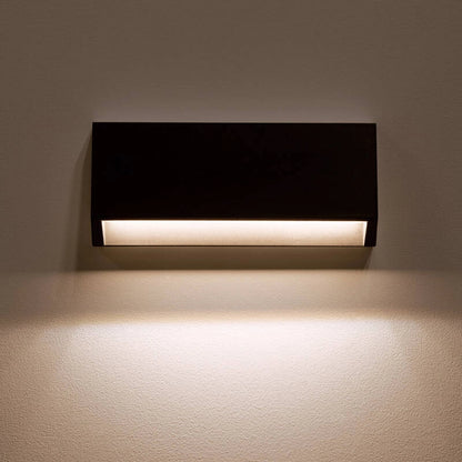 Baliza Exterior LED 3W Superficie Pared Rectangular Antracita Valeta