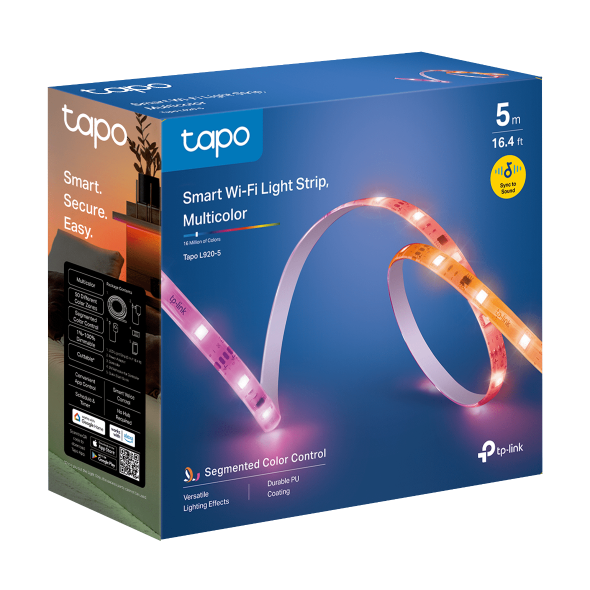 Tira LED Inteligente Wi-Fi Multicolor RGB con Control por Zonas (5 Metros)