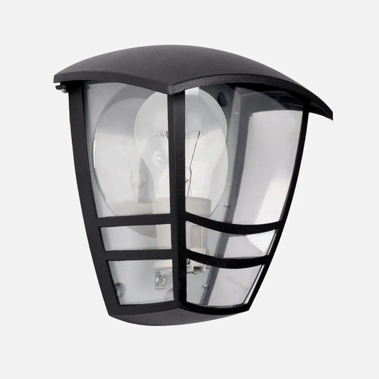 Aplique Exterior Aluminio Alnilan 1xe27 Negro Ip44 20x17,5x13 Cm C/reflector