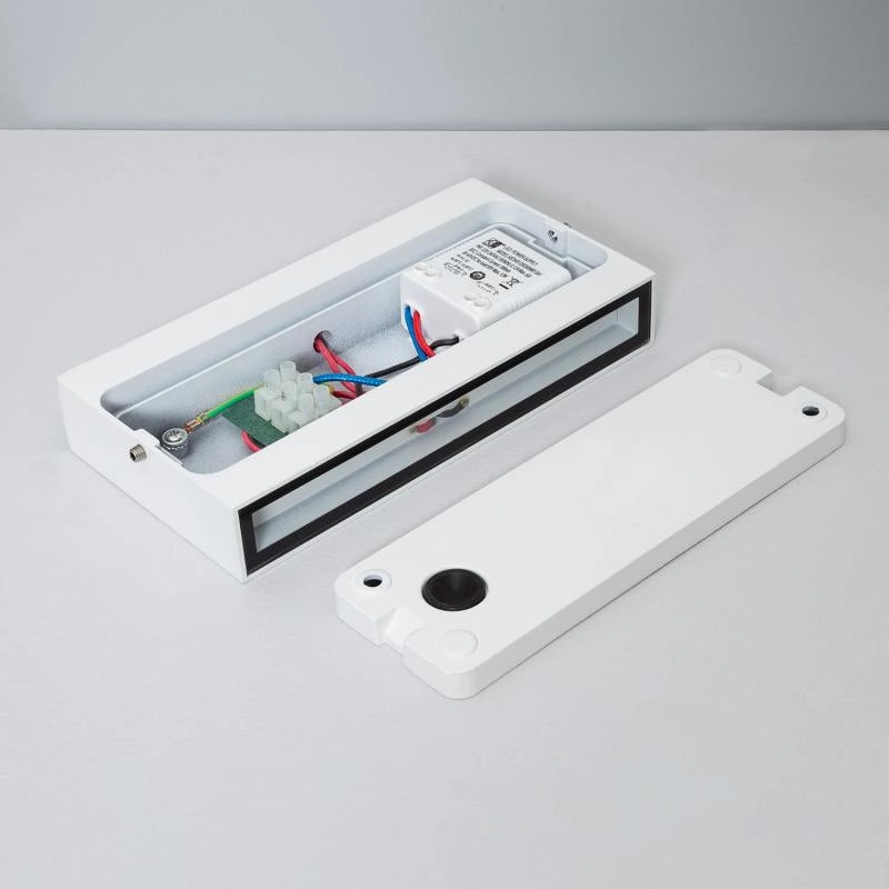 Aplique de Pared Exterior LED 10W Iluminación Doble Cara Rectangular Blanco Kaira