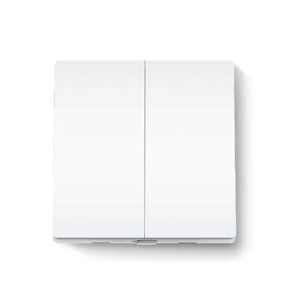 Tapo TP-Link S220 Interruptor de luz Inteligente, Control Remoto, Control de Voz a través de Alexa o el Asistente de Google, 2-Botones 1-Vía, cableado súper fácil, Requiere Hub