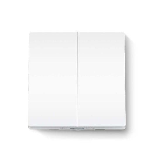 Tapo TP-Link S220 Interruptor de luz Inteligente, Control Remoto, Control de Voz a través de Alexa o el Asistente de Google, 2-Botones 1-Vía, cableado súper fácil, Requiere Hub