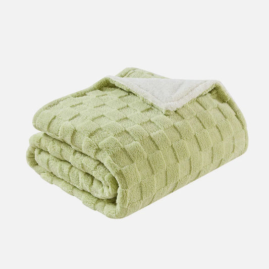 Manta Electrica.alcantara Verde/blanco 160w 160x120cm 9niv Autoapagado, Protec.seg.,lavable