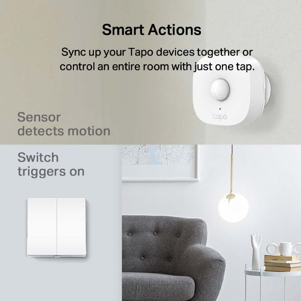 Tapo TP-Link S220 Interruptor de luz Inteligente, Control Remoto, Control de Voz a través de Alexa o el Asistente de Google, 2-Botones 1-Vía, cableado súper fácil, Requiere Hub
