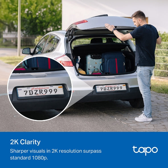 Tapo C410 Kit - Cámara de vigilancia Solar con batería Exterior, Detección de Personas por IA, 2K 3 MP, visión Nocturna de Color, Memoria microSD, batería no extraíble de 6400mAh, Audio bidireccional
