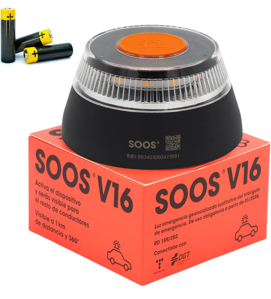 Luz Emergencia Coche Homologado DGT con Geolocalización 3.0, Aprobada por DGT. Baliza V16