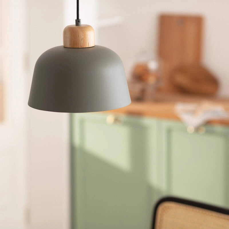 Lámpara Colgante Metal y Madera Wawak