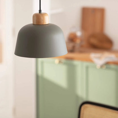 Lámpara Colgante Metal y Madera Wawak