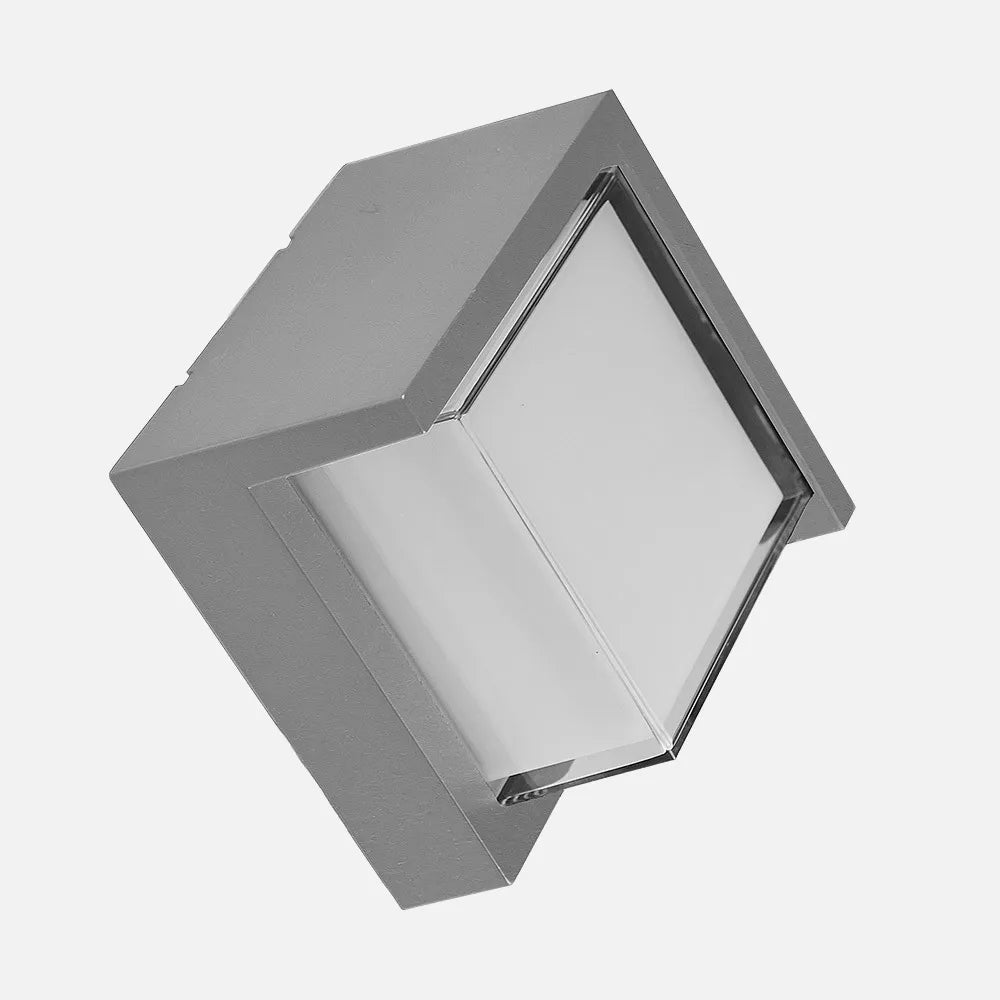 Aplique Exterior 12w 3000k Anoa Gris Ip65 16x16x10,2 Cm 600lm