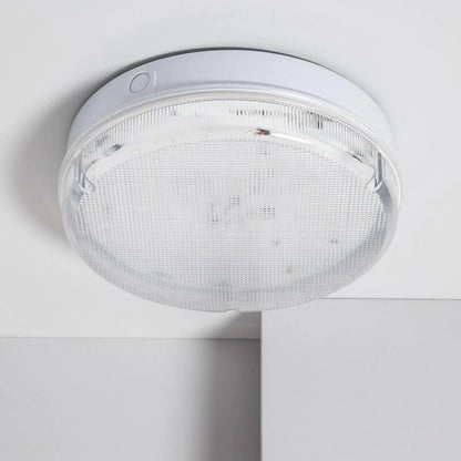 Plafón Emergencia LED 24W Circular Ø285 mm IP65 No Permanente