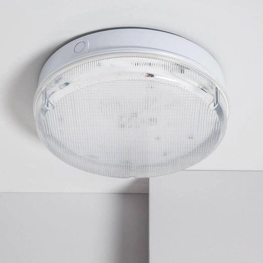 Plafón Emergencia LED 24W Circular Ø285 mm IP65 No Permanente