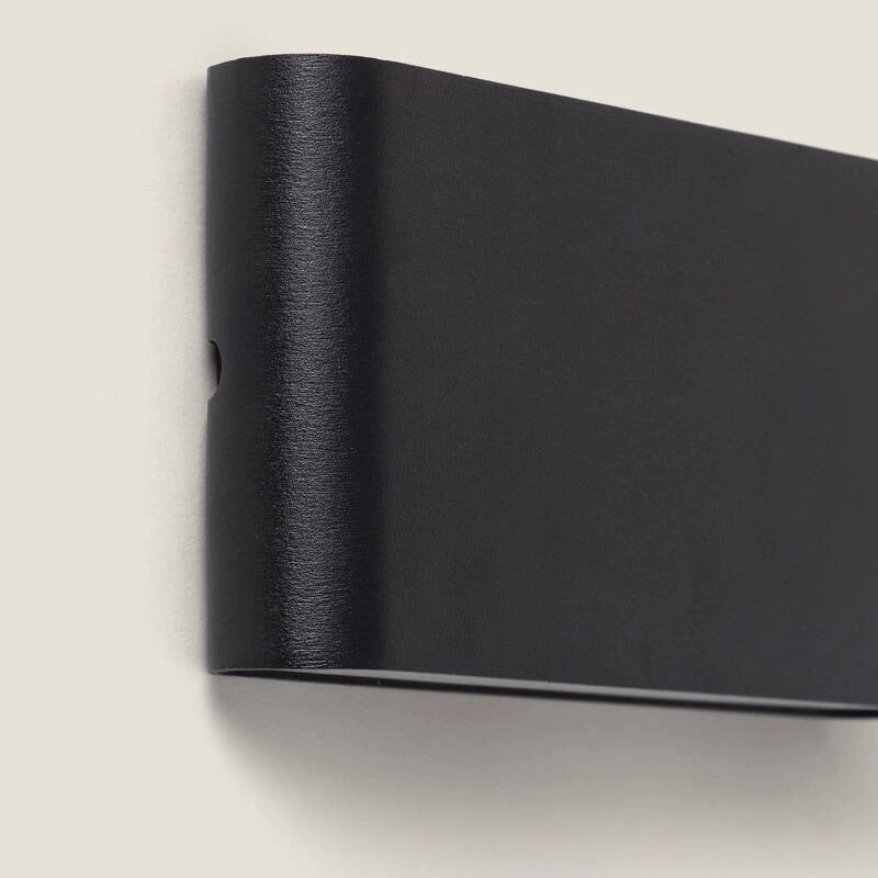 Aplique de Pared Exterior LED 12W Aluminio Rectangular Iluminación Doble Cara Luming Negro