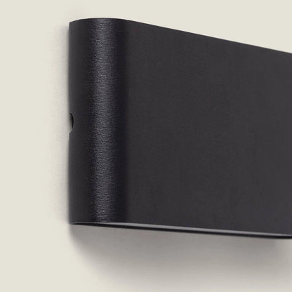 Aplique de Pared Exterior LED 12W Aluminio Rectangular Iluminación Doble Cara Luming Negro