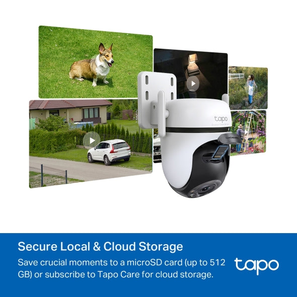 Tapo C520WS - Cámara Vigilancia Wi-Fi Exterior 360°, Resolución 2K QHD, Visión Nocturna en Color Starlight, Detección IA Múltiple, Seguimiento de Movimiento, IP66