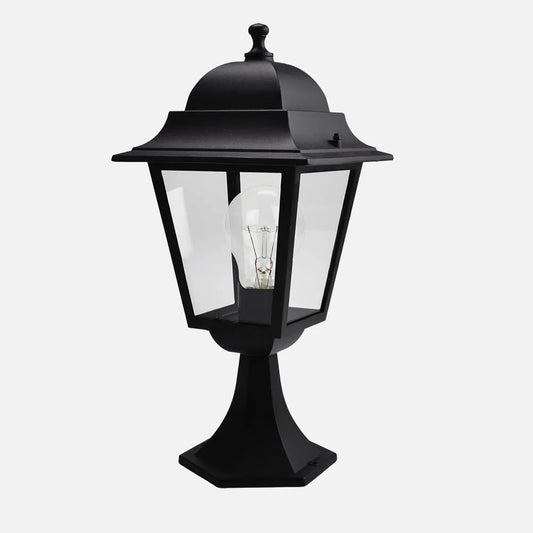 Sobremuro Exterior Aluminio Spica 1xe27 Negro Ip44 46x21,5x21,5 Cm