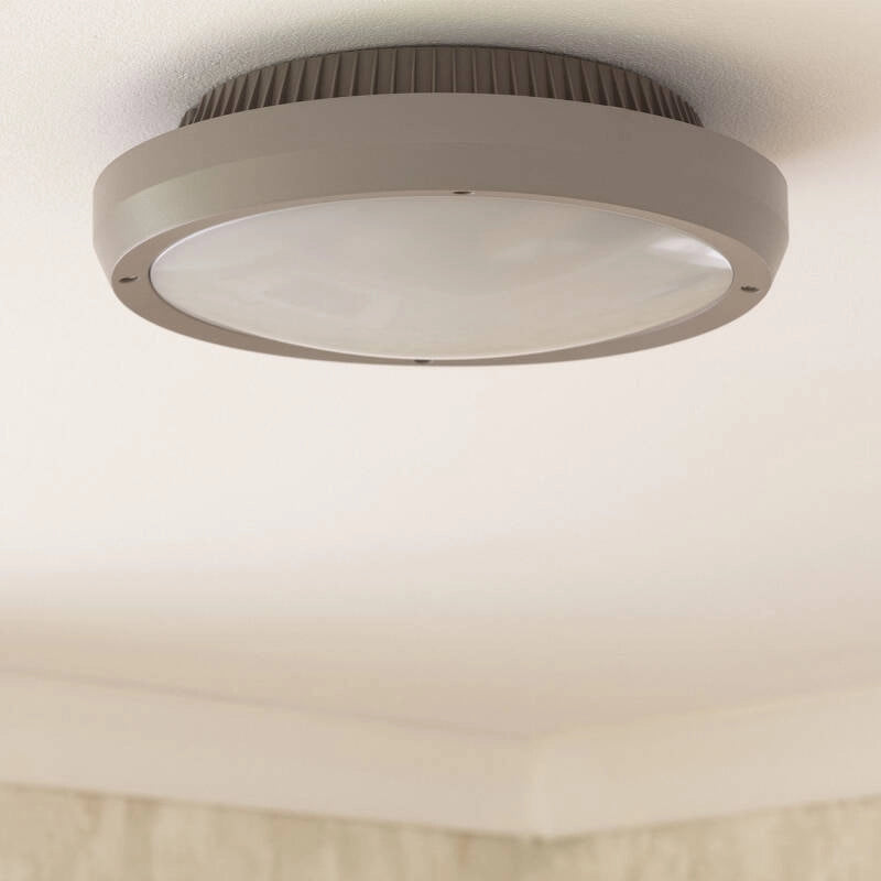 Plafón Circular para Exterior Ø300 mm IP65 Curio Gris