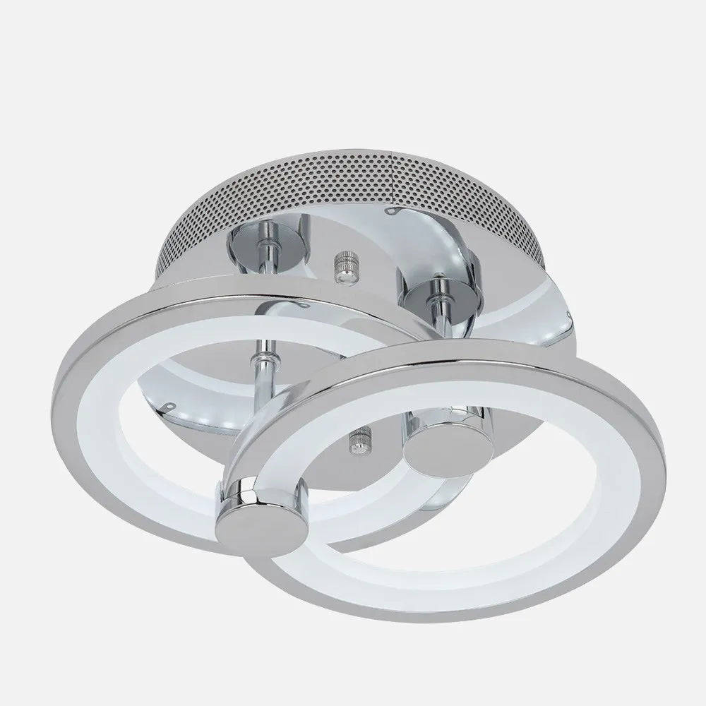 Lámpara Plafon Sydney 32w 3000-4000-6500k Cromo 14x30x20 Cm 4160 Lm Regulable,memoria Y C.remoto