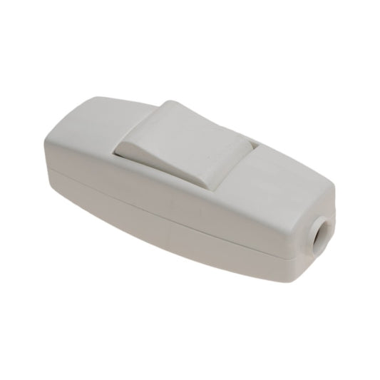 INTERRUPTOR DE PASO 6A 250V .MATERIAL TERMOPLASTICO COLOR BLANCO.