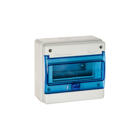 CAJA INDUSTRIAL DISTRIBUCION 8 ELEMENTOS.IP65 IK08 EXTERIORES 215X200X115MM PRETROQUELADO LATERAL,SU