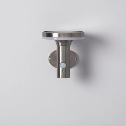 Aplique de Pared Exterior Solar LED Helios Inox con Detector de Movimiento PIR