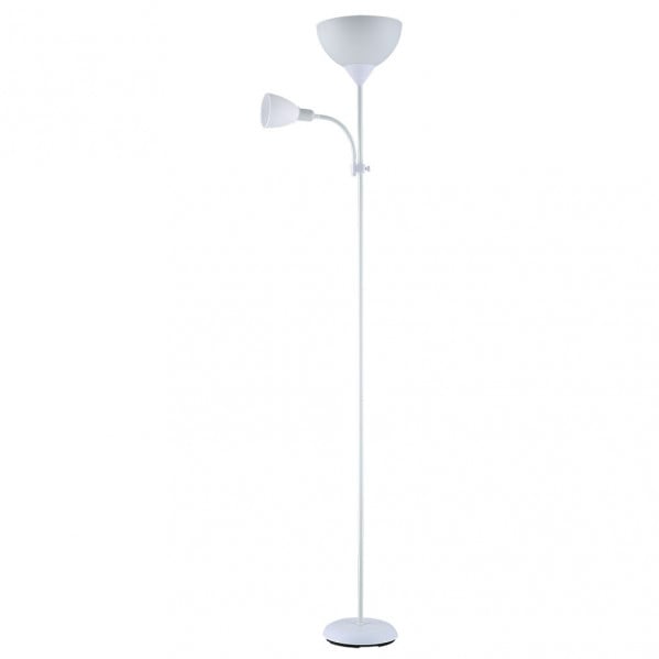Lámpara de Pie Blanco Metal 1XE27 1XE14