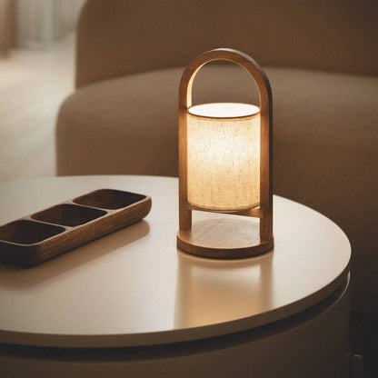Lámpara de Mesa LED Pórtatil Madera con Batería USB Recargable Fragosa