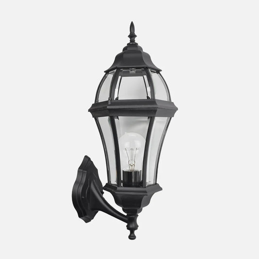 Aplique Exterior Aluminio Becrux 1xe27 Negro Ip44 59,5x25x26 Cm