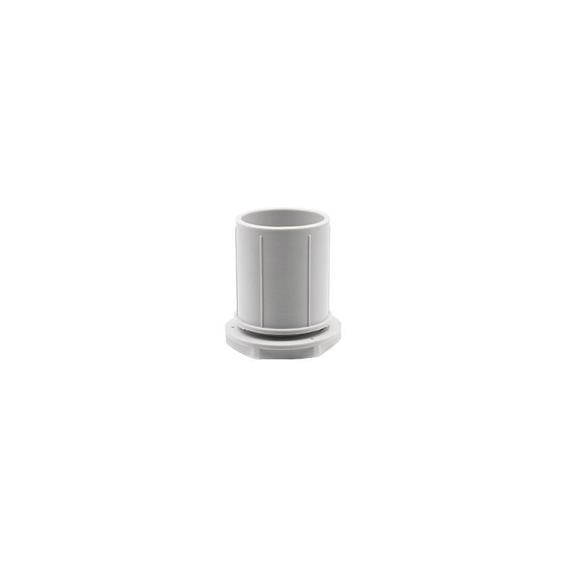 Racor recto m-25 de pvc-gris-p/tubo rigido c/tuerca incorp.