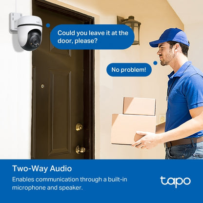 Tapo C520WS - Cámara Vigilancia Wi-Fi Exterior 360°, Resolución 2K QHD, Visión Nocturna en Color Starlight, Detección IA Múltiple, Seguimiento de Movimiento, IP66