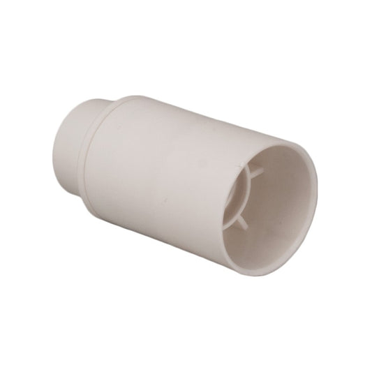 PORTALAMPARAS E-14 .CONEXION C/TORNILLOS 2A 250V CUERPO LISO.ENTRADA ROSCADA M10-100,C/TOPE SEGURIDA
